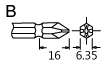 適用起子頭型 B
